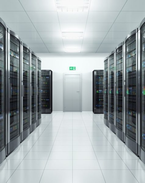 Cloud,Data,Center,Server,Units,Demonstrating,Flickering,Light,Indicators,Denoting